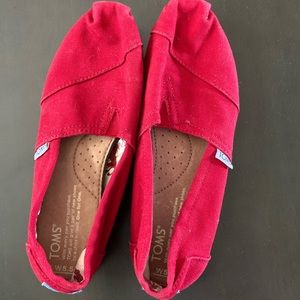 Toms shoes red NWOT